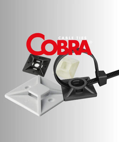 Cobra adhesive cable tie mounts cable management